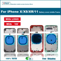 For iPhone X XS XR 11 Cover + Middle Chassis Frame + SIM Tray + Side Key Parts Rear Housing Case Assembly