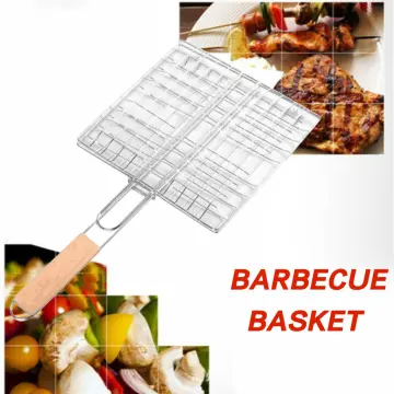 American Outdoor Barbecue Clip Net Splint Large Metal Grilled Chicken  Barbecue Grilled Fish Clip Net Rack Barbecue Net Bbq Tools