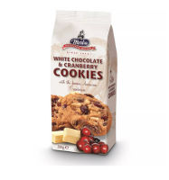 Merba White Chocolate &amp; Cranberry Cookies 200g เมอร์บาคุกกี้ ไวท์ช็อกโกแลต 200กรัม