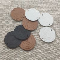 【LZ】▼♈◙  16 opções 25mm círculo feito à mão com etiquetas de costura do plutônio do coração para a roupa etiquetas de costura redondas feitas à mão com amor para a etiqueta da roupa