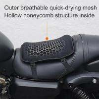 1pc Gel Honeycomb Motorcycle Cushion Universal Comfort Damping Absorbing Pressure Motorcycle Relief Breathable Seat Cushions