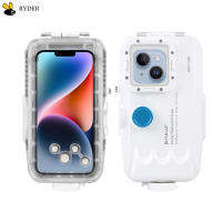 เคสโทรศัพท์กางเกงในดำน้ำใช้ได้กับ Iphone 14 / 13 Pro สัญญาณโทรศัพท์มือถือสูงสุดซองกันน้ำ40เมตร