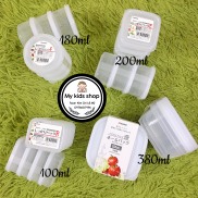 Set hộp nhựa trữ đông nắp dẻo Nakaya - Nhật Bản