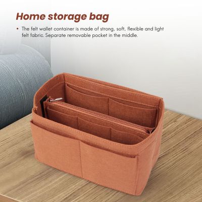 Home Storage Bag Purse Organizer Felt Insert Bag Makeup Organizer Inner Purse Portable Cosmetic Bags Storage Tote M