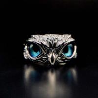 Zinc Alloy Vintage Ancient Animal Ring for Men and Women Punk Hip Hop Style Snake Frog Owl Lucky Rings Fidget Mood Ring