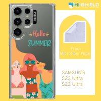 [S23ultra][S22ultra] HI-SHIELD Stylish เคสใสกันกระแทก Samsung S23ultra รุ่น Summer1