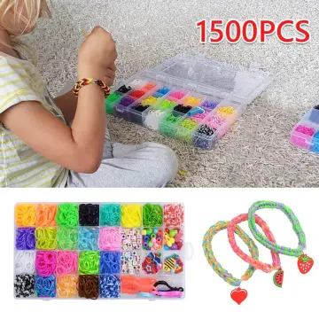 300 Pcs Rubber Bands DIY Loom Bracelet Making Kit with Hook Crochet and S  Clips | eBay