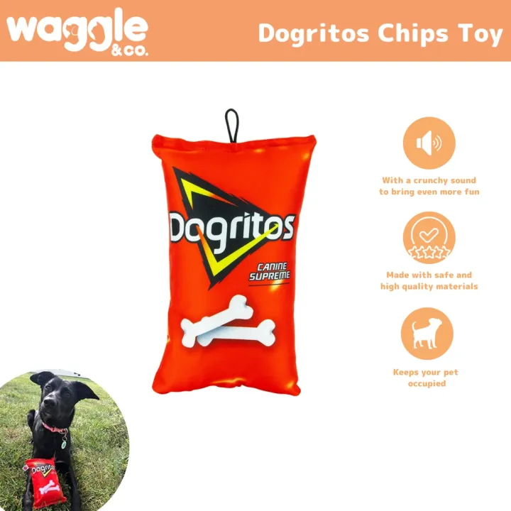 ☬Waggle Co. Dogritos Chips Toy For Dogs with Crunchy Sound Pet (DogCat