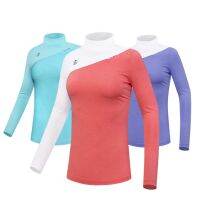 PGM Golf Women Long-sleeved T-Shirts Spring Autumn Sports Moisture-wicking Jersey with Stand-up Collar YF447