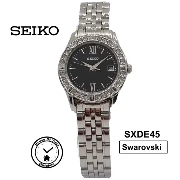 Seiko watch with hot sale swarovski crystals