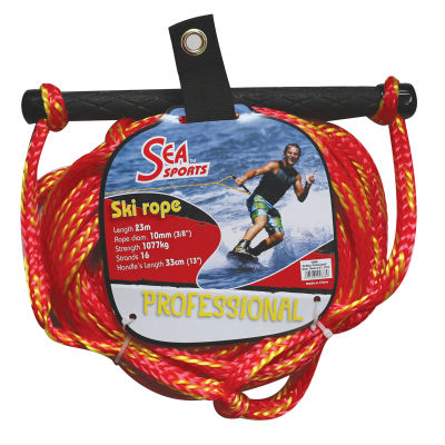 เชือกสกี สำหรับ Wakeboard Kneeboard Watersports พร้อมด้ามจับลอยน้ำ Ski Rope,  ยาว 23 เมตร ขนาด 8-10 มิล (Lalizas-Sea Sport)