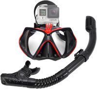 JoyMaySun Snorkel Tube Set หน้ากากดำน้ำ Anti-Fog ว่ายน้ำแว่นตาดำน้ำ Snorkel Tube สำหรับ GoPro กล้องกีฬาใต้น้ำ