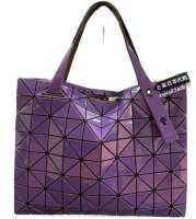 [BAOBAOIssey Miyake] issey Miyake 2023 Japan  horizontal zipper 8 * 10 lattice rock Single Shoulder Handbag womens geometric Ling lattice foldin