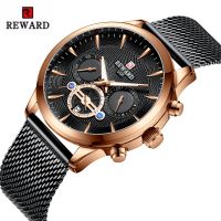 2020 Watch Men REWARD Top Brand Luxury Chronograph Sport Watches Auto Date Waterproof Stainless Steel Male Clock reloj hombre