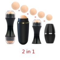 【YF】∋◐◎  2 in1 Absorbing Volcanic Stone Face Massage Stick Makeup Facial Pores Cleaning