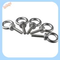 LNLQV 5pcs 1/4 "-20X1" สลักเกลียวตา ทนทานสำหรับงานหนัก M6 สลักเกลียวไหล่ ฮาร์ดแวร์สำหรับคลังสินค้า 304สแตนเลสสตีล สลักเกลียวสำหรับยกตา เกรดทางทะเล