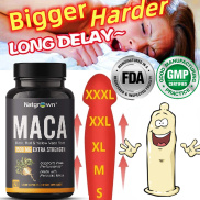 Viên nang rễ Maca hữu cơ với chiết xuất rễ Maca đen + đỏ + vàng bổ sung để