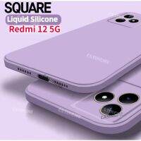 Redmi 12 5G 2023ปลอกของเหลวสี่เหลี่ยมสำหรับ Redmi 12 12 12Redmi Redmi12 10 2023 4G 5G เคสโทรศัพท์ซิลิโคนรูปสี่เหลี่ยมเคสฝาหลังนิ่มกันกระแทก