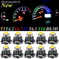 10PCS T3 T4.2 T4.7 T5 T6.5 T10 W5W B8.5D B8.4D B8.3D LED Bulbs Car Instrument Panel Lamp Auto Dashboard Warming Indicator Light