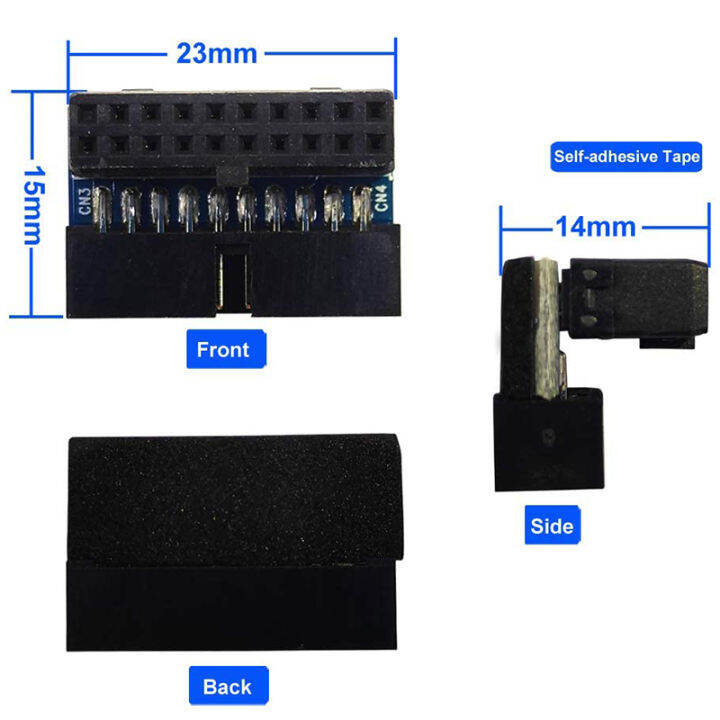 2-pcs-usb-3-0-20-pin-male-to-female-l-turn-90-degree-right-angle-power-adapter-board-for-motherboard