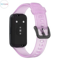 【ในสต็อก】Clear Band Summer Jelly Watch Strap Sport Bracelet Transparent Replacement Belt Compatible For Huawei Band7