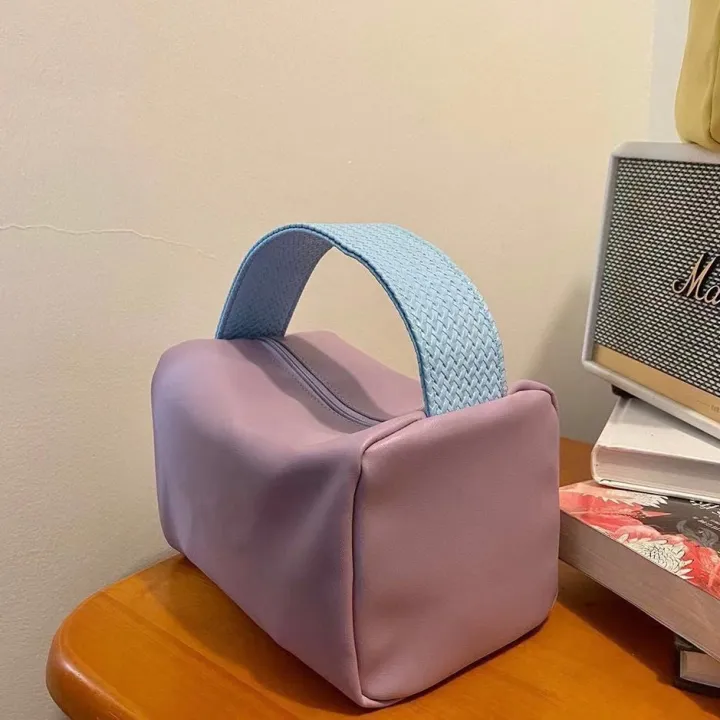 high-end-muji-portable-candy-color-leather-large-capacity-cosmetic-bag-square-finishing-bag-makeup-storage-bag-wash-bag-travel-portable