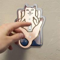 Cat Flick Me Light Switch Cover Funny Humour Cat Light Switch Sticker Home Wall Surround Decor Wall Stickers Decals