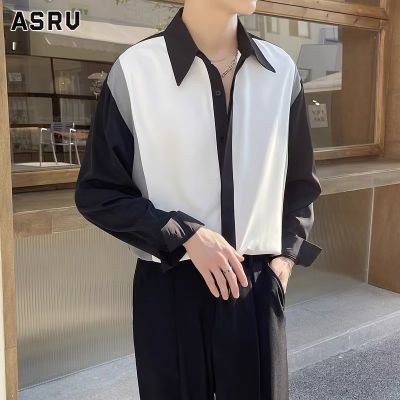 ASRV เสื้อเชิ้ตชาย เสื้อเชิ้ตผู้ชาย เสื้อเชิ้ตลำลองชาย shirts for men เชิ้ตผู้ชาย เสื้อเชิ้ตชายแขนยาวแบบหลวม,เสื้อระบายอากาศลำลอง