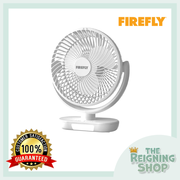 Emergency Fan with night light FIREFLY 6" Rechargeable Electric table