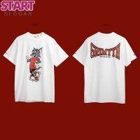 START เสื้อยืด แนวสตรีท GRIMYTH GM-TEE-155-2 CONGRAT WHITE