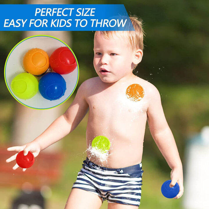 4/12/24PCS Water Balloons Water Balls Soft Silicone Water
