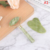 Jade Roller Gua Sha Scraper Face Lift Slimming Anti-Aging Wrinkles Massage Tool