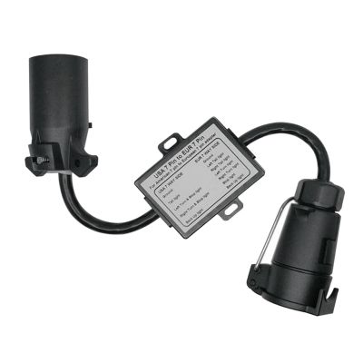 Trailer Light Connector USA to EU 7-Way Socket Plug Adapter Vehicle Linker Trailer Connector Towbar Towing Plug Adapter