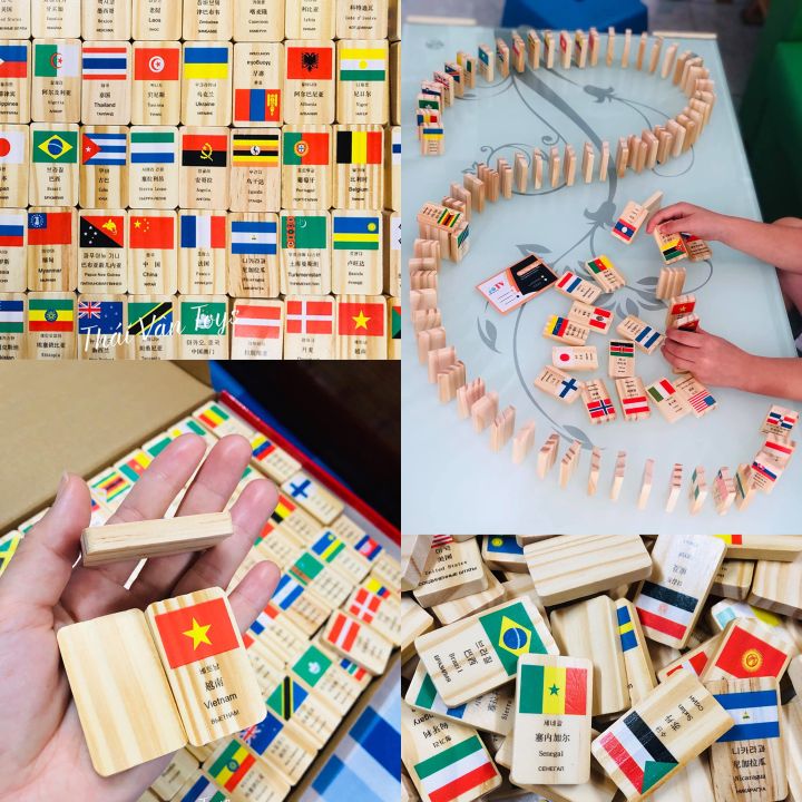Bộ Domino cờ các nước: Với bộ Domino cờ các nước, bạn sẽ được đắm chìm trong những trò chơi thanh tao và vui nhộn. Với đầy đủ các quốc gia trên thế giới, bạn sẽ được tìm hiểu và trải nghiệm những điều mới lạ thông qua trò chơi này. Bộ Domino được thiết kế đẹp mắt và chất lượng cao, sẽ đem đến cho bạn những giờ phút giải trí và học tập thú vị.