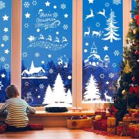 Christmas Window Stickers Wall Ornaments Christmas for Home Decor New Year Stickers 2023 Christmas Door Decoration Wall Stickers