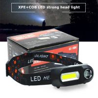 Mini COB LED Headlight Headlamp Flashlight USB Rechargeable 18650 Torch Camping Hiking Night Fishing Light