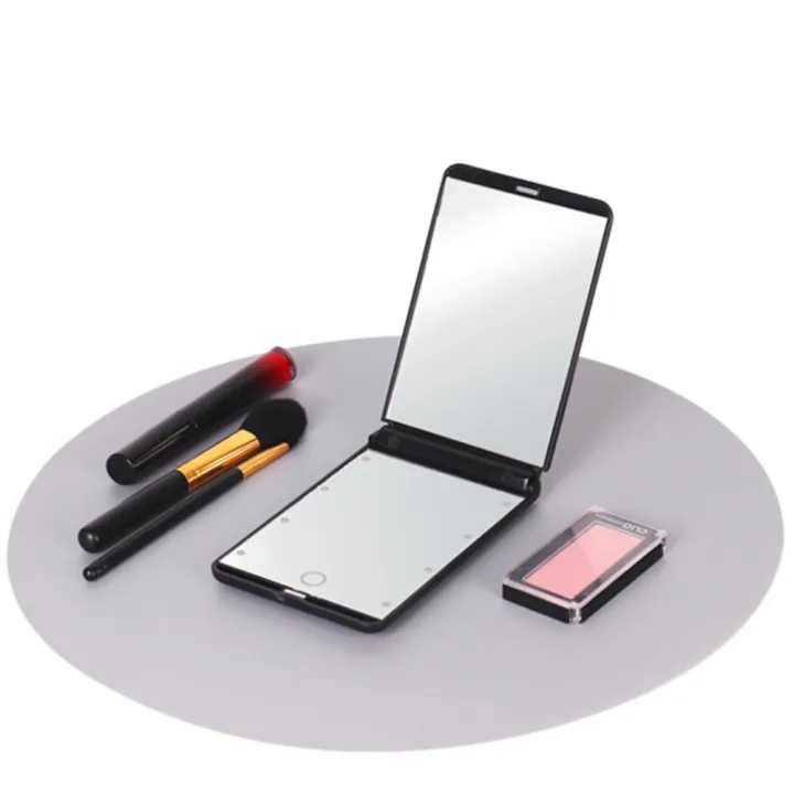 8-lamp-beads-makeup-mirror-portable-makeup-mirror-hand-held-makeup-mirror-folding-makeup-mirror-led-light-makeup-mirror-8-lamp-beads-makeup-mirror-2-times-magnification-makeup-mirror-battery-powered-m