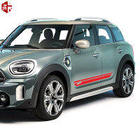 2Pcs รถจัดแต่งทรงผมด้านข้างกระโปรง Stripes Decals สติกเกอร์กราฟิกสำหรับ MINI Cooper SE Countryman F60 All4 2017 2018 2020