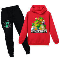 Minecrafts ชายชุดเสื้อมีฮู้ดหญิงแขนยาว Hooded Tops Jogger เกมยอดนิยมรูปแบบเด็ก Hooded Tops Jogger PH1143เสื้อผ้าเด็กฤดูใบไม้ผลิชุดลำลองแฟชั่นสบายๆ