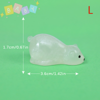 FactoryOutlete?Cheap? 1PC Luminous Polar Bear เครื่องประดับขนาดเล็กกระถางต้นไม้ตกแต่งภูมิทัศน์