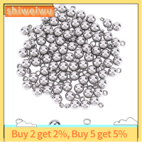 SHIWEIWU2558285 เหล็กไร้สนิม เครื่องรางลูกบอลขนาดเล็ก 7.5x5mm จี้โลหะปลาย ตัวเชื่อมต่อแบบห้อย ที่แขวนแบบห่วง สำหรับเครื่องประดับสตรี