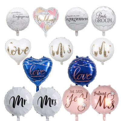 Mr Mrs Love Engagement Glitter Foil Balloon Bridal Shower Decoration Bachelorette Party Supplies Balloons