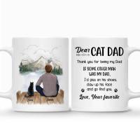 Cat Lovers Personalized Mug Man and Cats Dad Coffee Cups Gift for Family DIY 1115 Oz RR2084