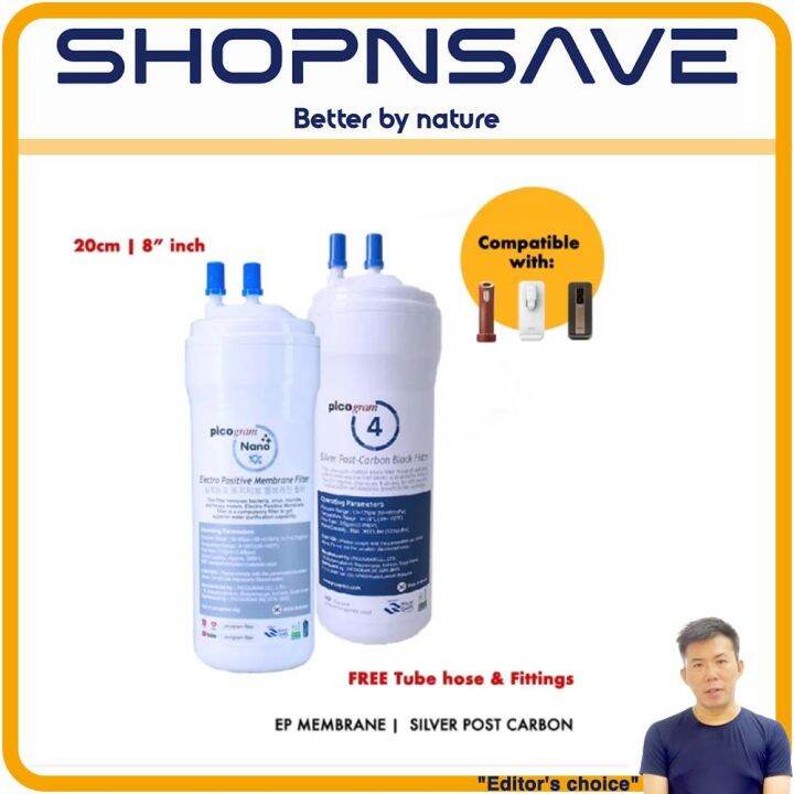 Picogram Electro Positive Membrane Filter + SilverPost Carbon Filter