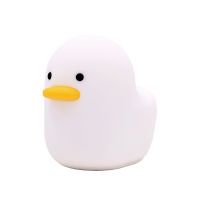 Cute Duck LED Night Lamp Creative Silicone Soft Touch Bed Light USB Rechargeable Festival Gift Home Decorations Ornaments