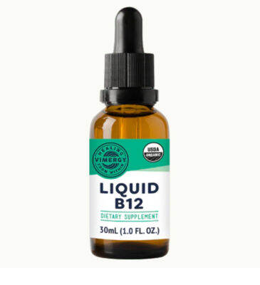 Vimergy Organic B12 - Liquid Alcohol Free Tincture (30 mL) Vegan อร่อยทานง่าย เหมาะกับเด็ก