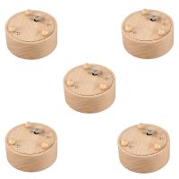 5X Round Blank Music Box Birthday Valentines Day Gift Action Figures Figurine Resin Handicraft No Specified Music