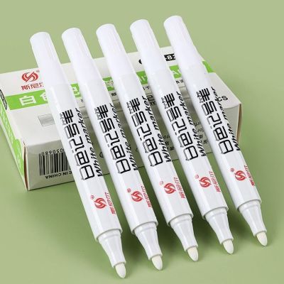 SNE-828-10 ปากกามาร์กเกอร์สีขาว เพนท์มาร์คเกอร์ 3 มม .1 กล่อง