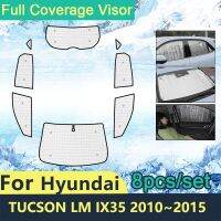 ม่านบังแดดแบบเต็มพื้นที่สำหรับ Hyundai Tucson Ix35 LM 2010 ~ 2015ป้องกันแสงแดดกระจกหน้าต่างด้านข้าง2013อุปกรณ์บังแดด