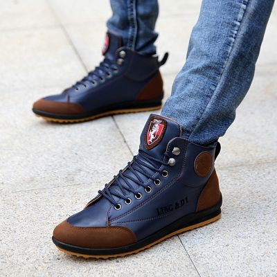 Leather Upper Classical Caterpillar High Top Mens Shoes Men Fashion Casual Boots Ankle Boots Martin Boots High Top Men Skate Shoe Camouflage MenS Ankle Boots for Man Shoes